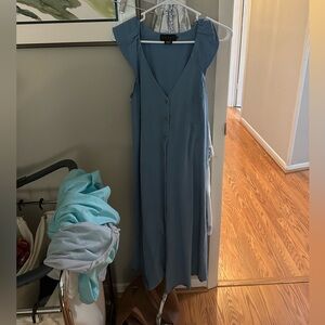 Hatch Maternity / Nursing Blue Sleeveless V-Neck Sundress